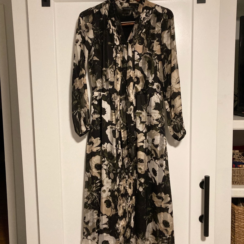 Floral banana republic midi dress
